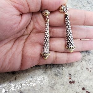 LAGOS CAVIAR  LONG DANGLE DROP EARRINGS